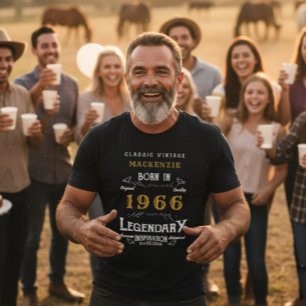 60th Birthday Add Your Name Born 1966 Legendary T-Shirt