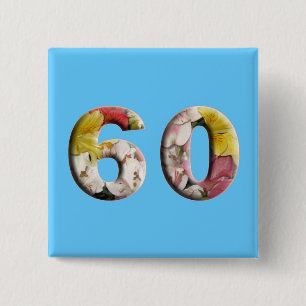 60th Birthday Anniversary 60 Years Milestone Pin