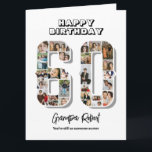 60th Birthday Anniversary Number 60 Photo Collage Card<br><div class="desc">Celebrate 60th birthday or wedding anniversary with this custom photo collage. Choose your favourite photos for display. Customise the name, text and date to fit your occasion. This will be a lovely keepsake with personalised message to look back on with family and friends. If you need any other number as...</div>