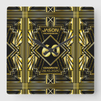 60th Birthday Art Deco Gold Black Great Gatsby