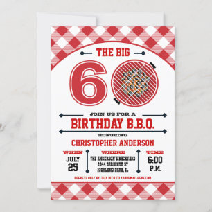 60th Birthday Barbecue Invitation
