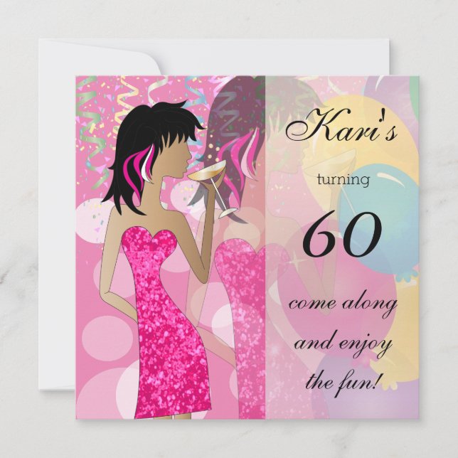 60th Birthday Bash Party Invitation (Front)