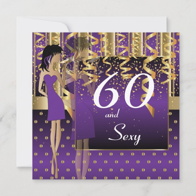 60th Birthday Bash Party Invitation (Front)