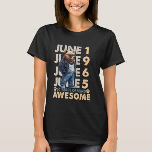 60th Birthday Bear Legends June 1965 60 Years Old T-Shirt