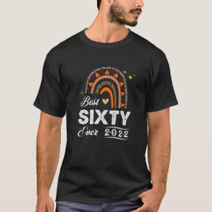 60Th Birthday Best 60 Years Old Ever Rainbow Leopa T-Shirt