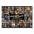 60th Birthday Black Gold 100 Photo Collage