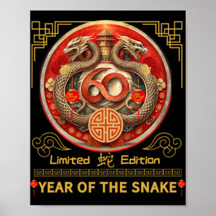 60th Birthday Born Snake Year 1965 Chinese Lunar N Poster