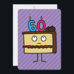 60th Birthday Cake with Candles Invitation<br><div class="desc">Celebrate with this funny cake invitation before the candles topple over! Thank you for looking at Happy Foods Designs!</div>