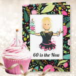 60th Birthday Card for Her - Fabulous and Funny<br><div class="desc">60 and Fabulous!!!! Let her know that she is still wonderful and the fun is just beginning!  Personalise the name and greeting</div>