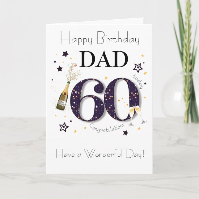 60th Birthday Card - Personalised (Front)