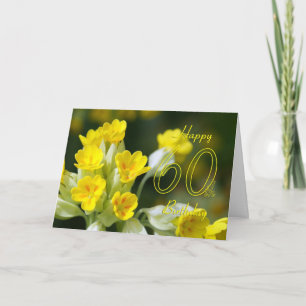 60th birthday card with pretty flower, floral card