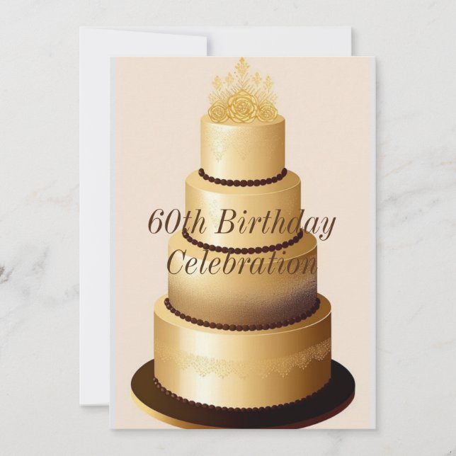 60th Birthday Celebration Invitation (Front)