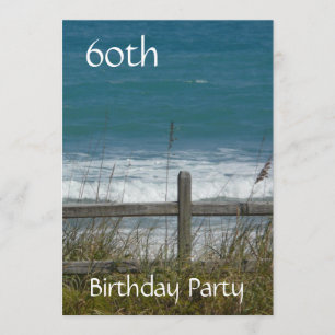 60th Birthday Celebration-Ocean/Female Invitation