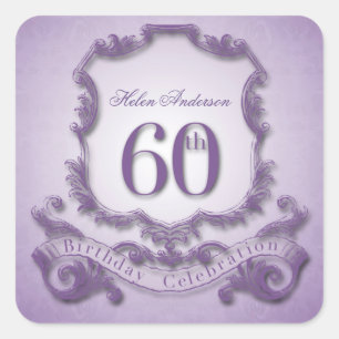60th Birthday Celebration Personalised Stickers