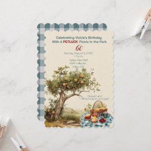 60th Birthday Celebration Picnic In the Park Invitation