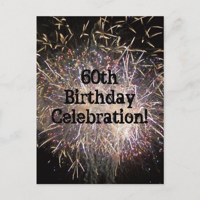 60th Birthday Celebration Postcard (Front)