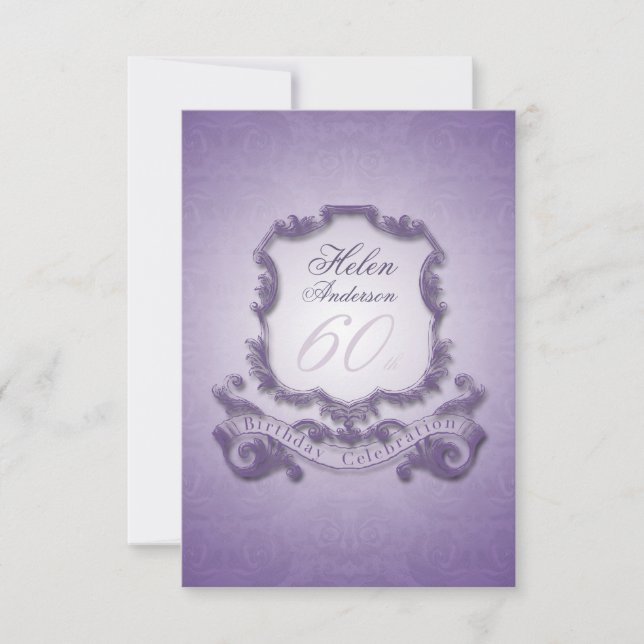 60th Birthday Celebration Vintage Frame Invitation (Front)