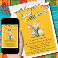 60th Birthday Cheers to 60 Years Margarita Fiesta