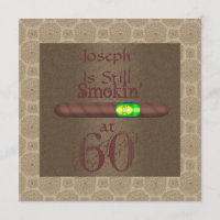 60th Birthday Cigar Invitations