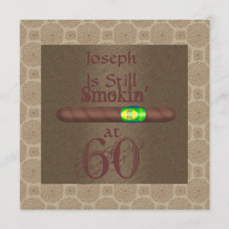 60th Birthday Cigar Invitations