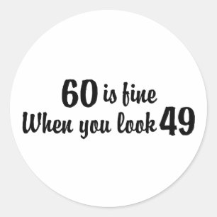 60th Birthday Classic Round Sticker
