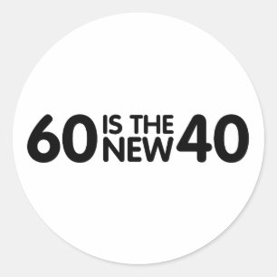 60th birthday classic round sticker