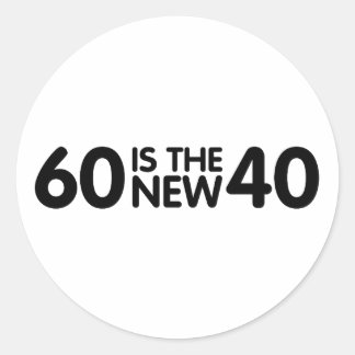 60th birthday classic round sticker
