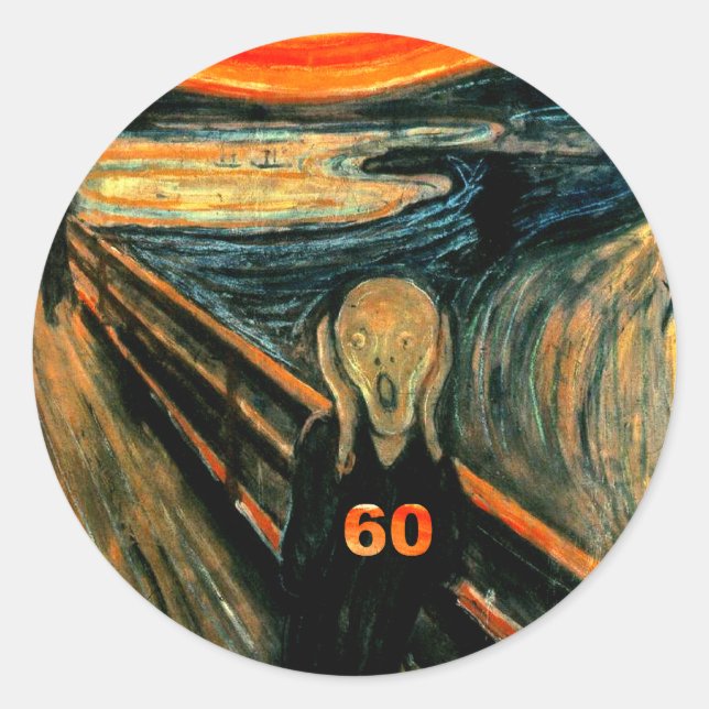 60th Birthday Classic Round Sticker (Front)