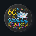 60th Birthday Cruise B-Day Party Round<br><div class="desc">60th Birthday Cruise B-Day Party Funny design Gift Round Button Classic Collection.</div>
