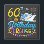60th Birthday Cruise B-Day Party Square Magnet<br><div class="desc">60th Birthday Cruise B-Day Party Funny design Gift Square Magnet Classic Collection.</div>