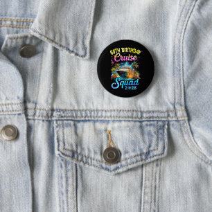 60Th Birthday Cruise Squad 2026 Cruising Party 6 Cm Round Badge