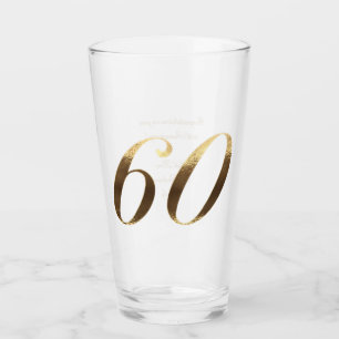 60th Birthday Diamond Wedding Anniversary Glass