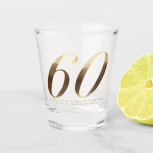 60th Birthday Diamond Wedding Anniversary Shot Glass