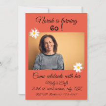60th Birthday Elegant and vibrant Invitation