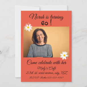 60th Birthday Elegant and vibrant Invitation