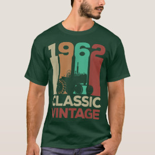 60th Birthday Farmer 1962 Retro Vintage T-Shirt