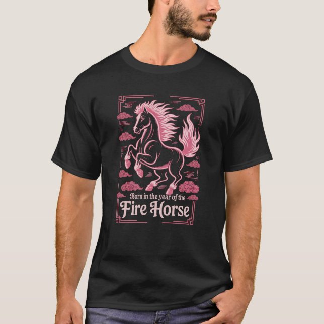 60th Birthday Fire Horse Zodiac Chinese 2026  T-Shirt (Front)