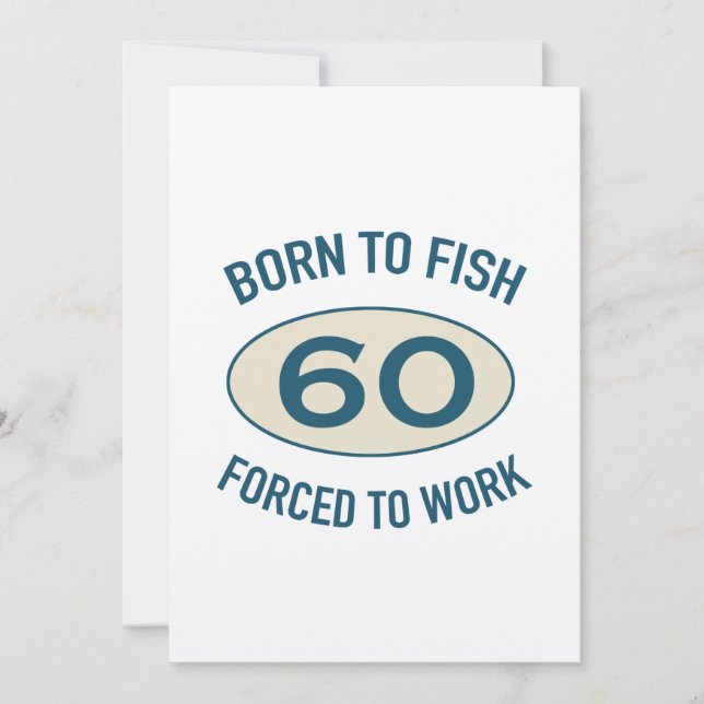 60th Birthday Fishing Card (Front)