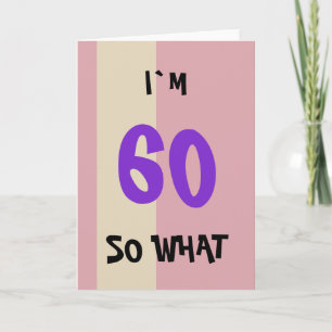60th Birthday for Her Funny Card