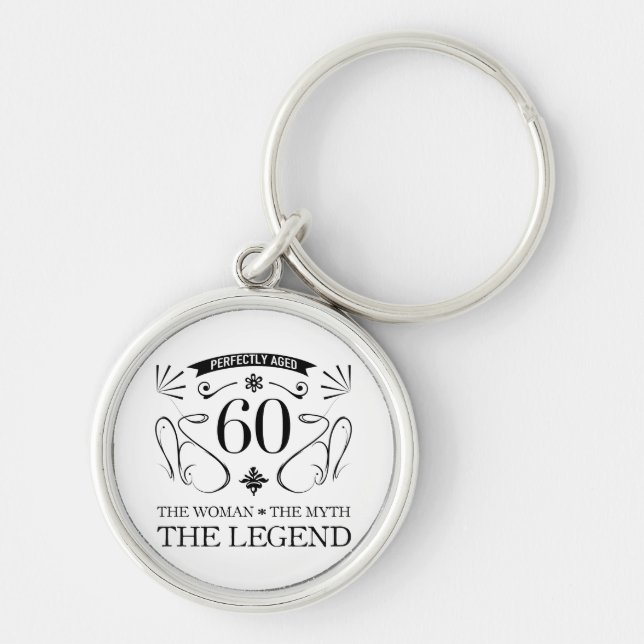 60th Birthday For Women Key Ring (Front)