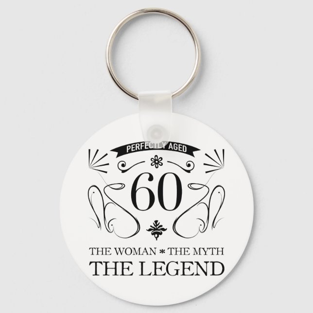 60th Birthday For Women Key Ring (Front)