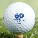 60th Birthday Friend Gift – Blue Cool 60 Years Golf Balls<br><div class="desc">Surprise your golf buddy with this awesome “60 and SO Cool” ball for their big 6-0! This modern and personalised blue golf ball makes a thoughtful and fun birthday gift for any golfer friend. Enjoy!</div>