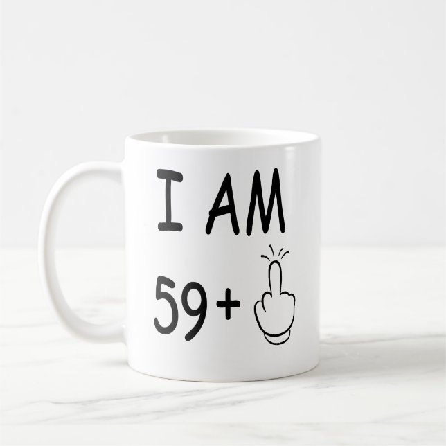 60th Birthday, Funny Birthday Coffee Mug (Left)