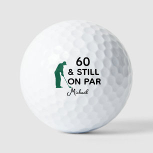 60th Birthday Funny Custom Golf Ball with Name