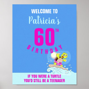60th birthday funny quote party   poster