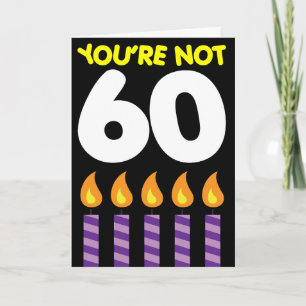 60th Birthday Funny Tariff Card