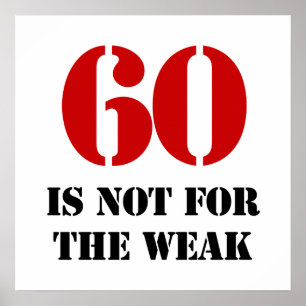 60th Birthday Gag Gift Poster