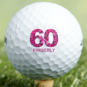 60th Birthday Gift for Mum – Floral Number Golf Balls