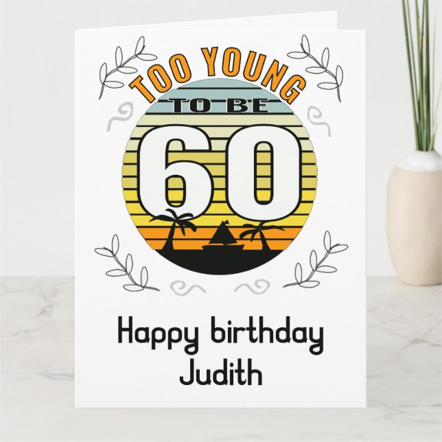 60th birthday gift funny 60th birthday 60 today card (Front)