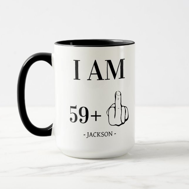 60th Birthday Gift Personalised birthday gifts Mug (Left)